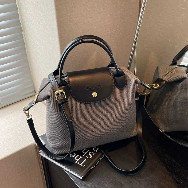 Fashion Commuting bag for women 2025 New Casual Canvas Crossbody Bag Small Handbag and Purse Ladies Handheld Dumpling BagW250926