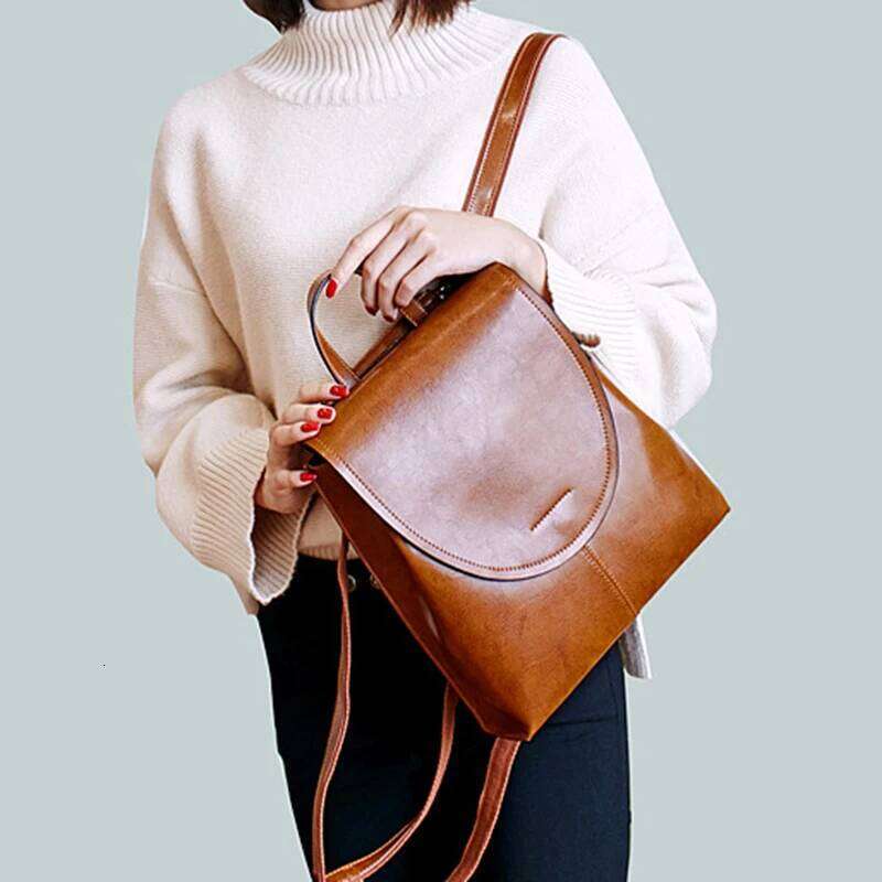 Women Backpack Cross Body Shoulder Messenger Bags Rucksack Genuine Leather Fashion Lady Laptop Book Bag Daypack Female Backpacks Suotong0917 suotong25