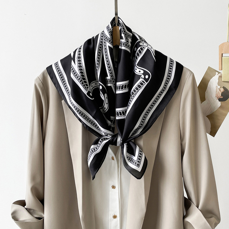 Women's Fashion Headscarf, Lightweight Neck Scarf can be used as an accessory for purses, scarves and handbags Fashionable Women's 70cm Desi