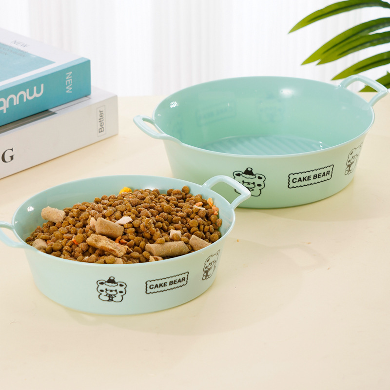 New with Handle, PP Material, Available in Various Sizes, Pet Dog Water Bowl, Cute Large Cat Food Bowl