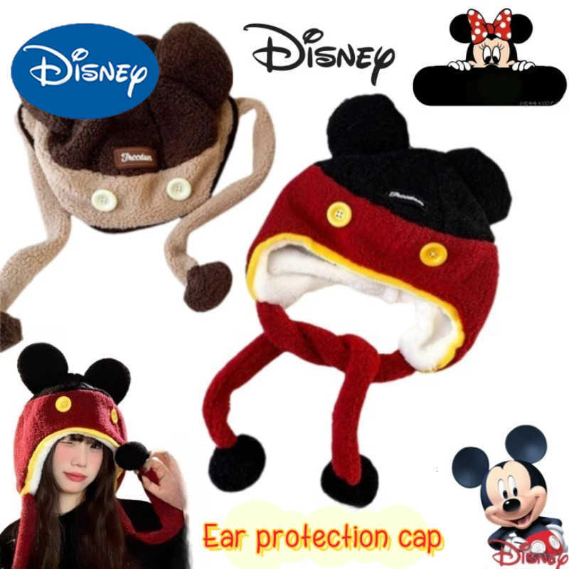 Disney Mickey Creative Cartoon Pullover Ear Protection Hat Couple Autumn and Winter Outdoor ColdResistant Warm Leifeng Hat H250926