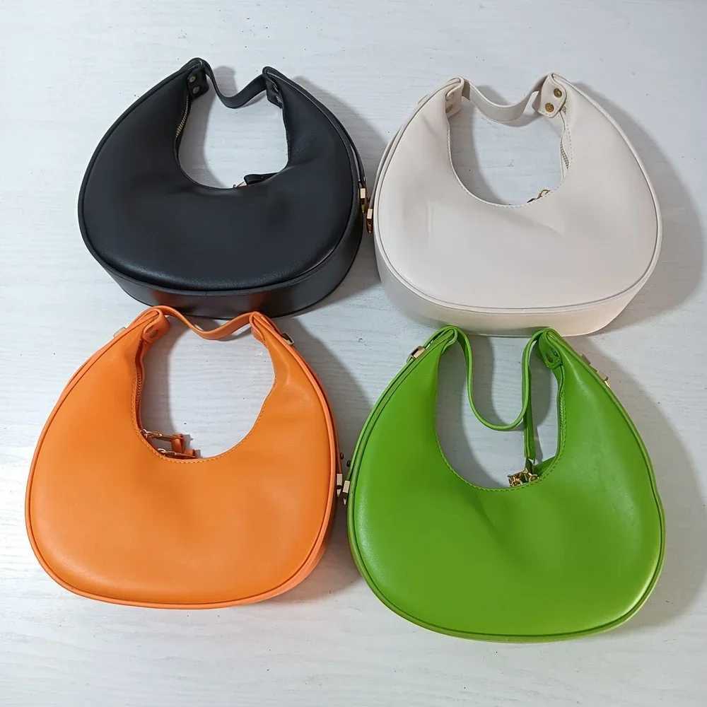 Small Handbag Woman Hobo Bag 2024 Fashion Faux Leather Handbags for Women 2025 New Orange Green Beige Black Sac A Main Femme Z250926