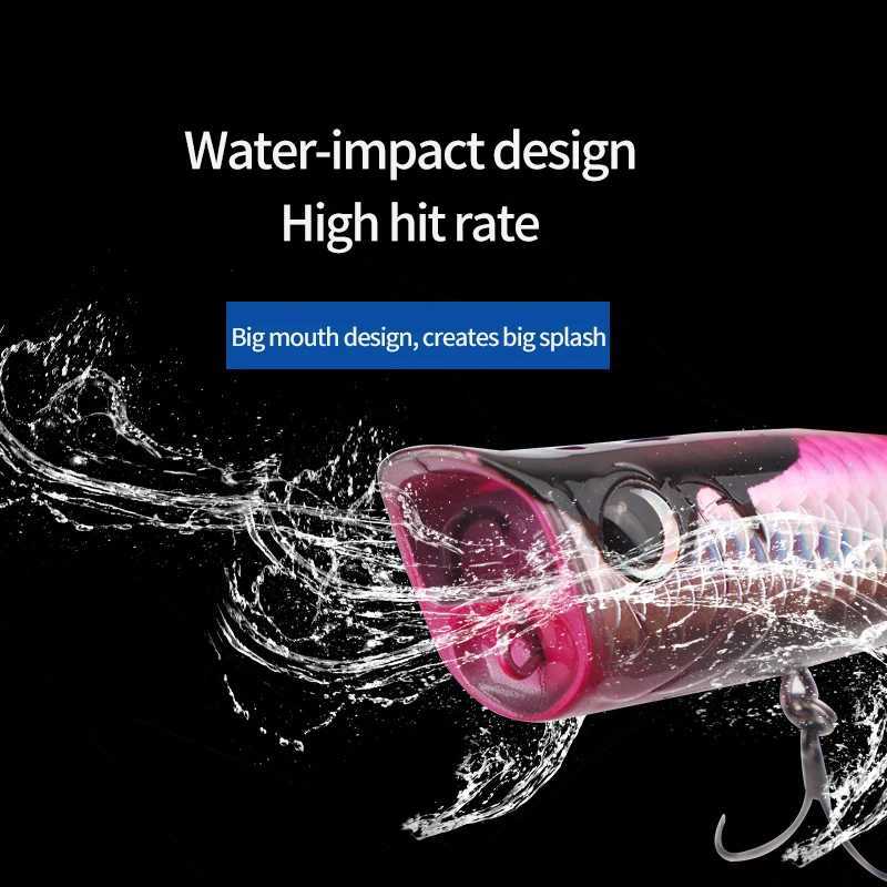 1pc Topwater Popper Spinning 1520g Sea Popper Lure Artificial Saltwater Topwater Bait for Bass Pike Hard Baits W250926