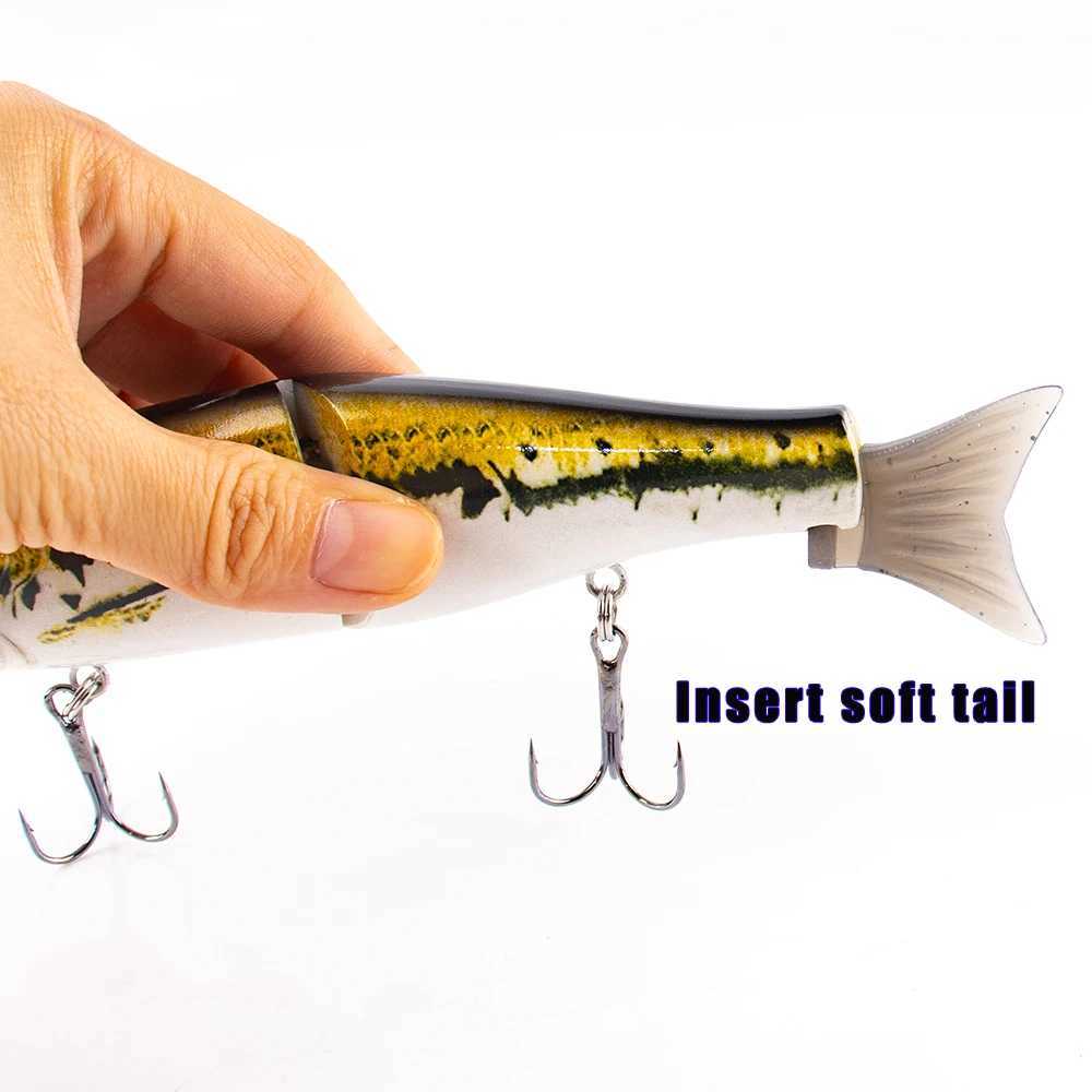 Magnisher 2 Sections Glide Baits 18cm 62g Jointed Shad Slide Swimbait for Big Game Fishing Pike Bass Tack W250926