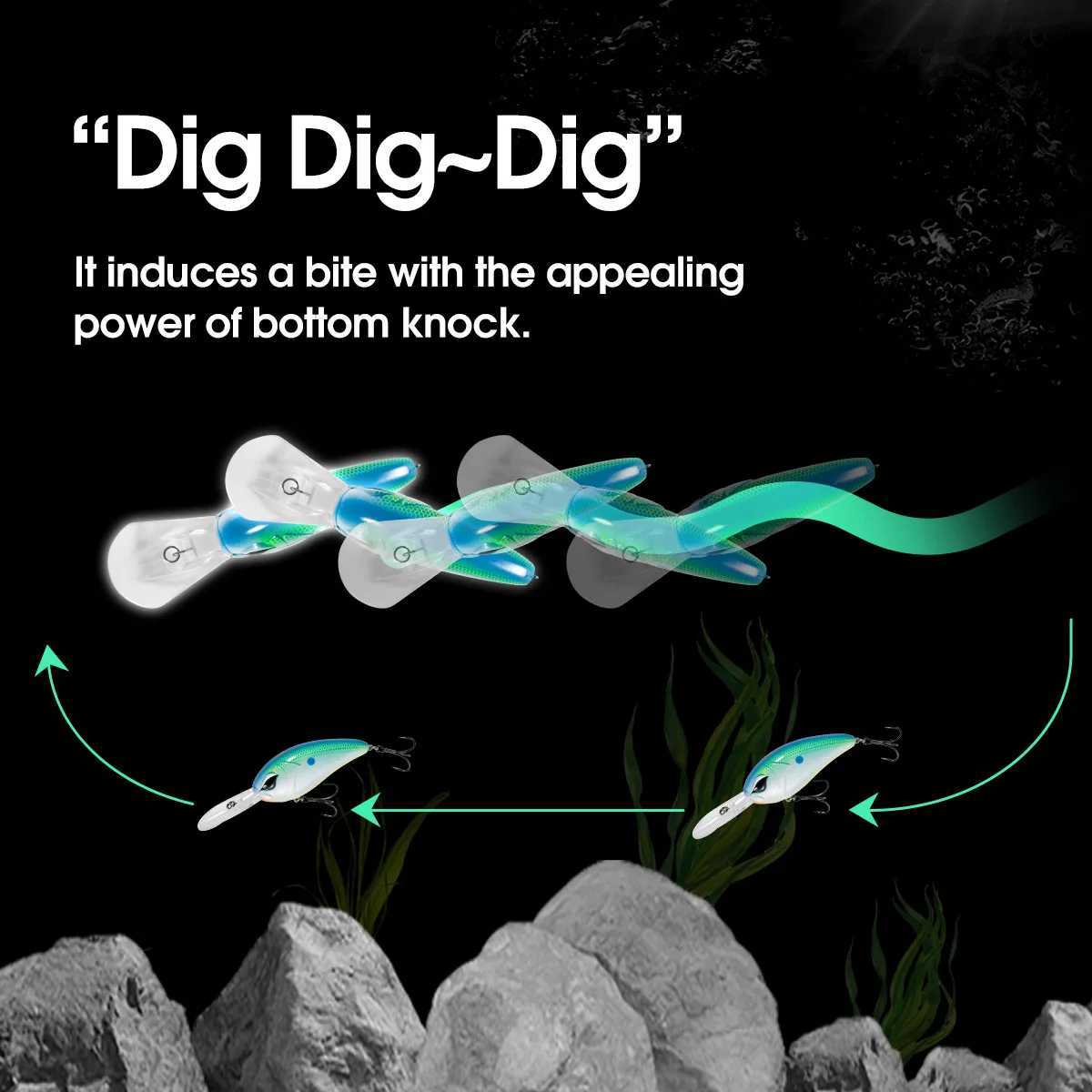 NOEBY Deep Diving Crankbait 8cm 305g Floating Minnow Fishing Lure Artificial Hard Bait for Bass Pike Saltwater Fishing Lure W250926