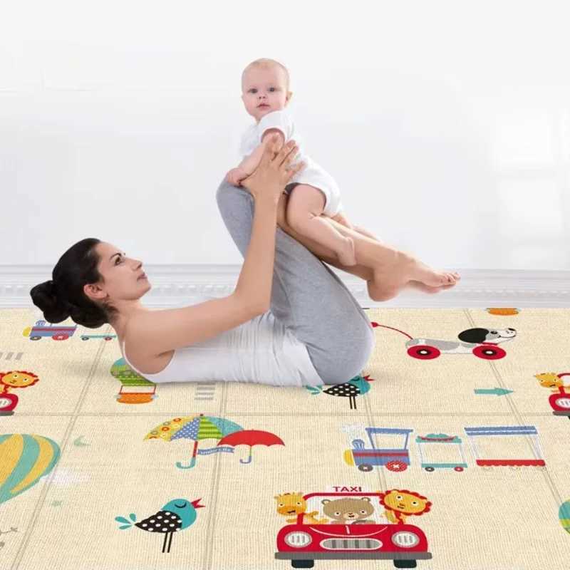 Baby Folding Mat Large Tummy Time Folding Baby Crawling Mat Outdoor or Indoor Use Portable Cute Double Sides Crawling Mats C250926
