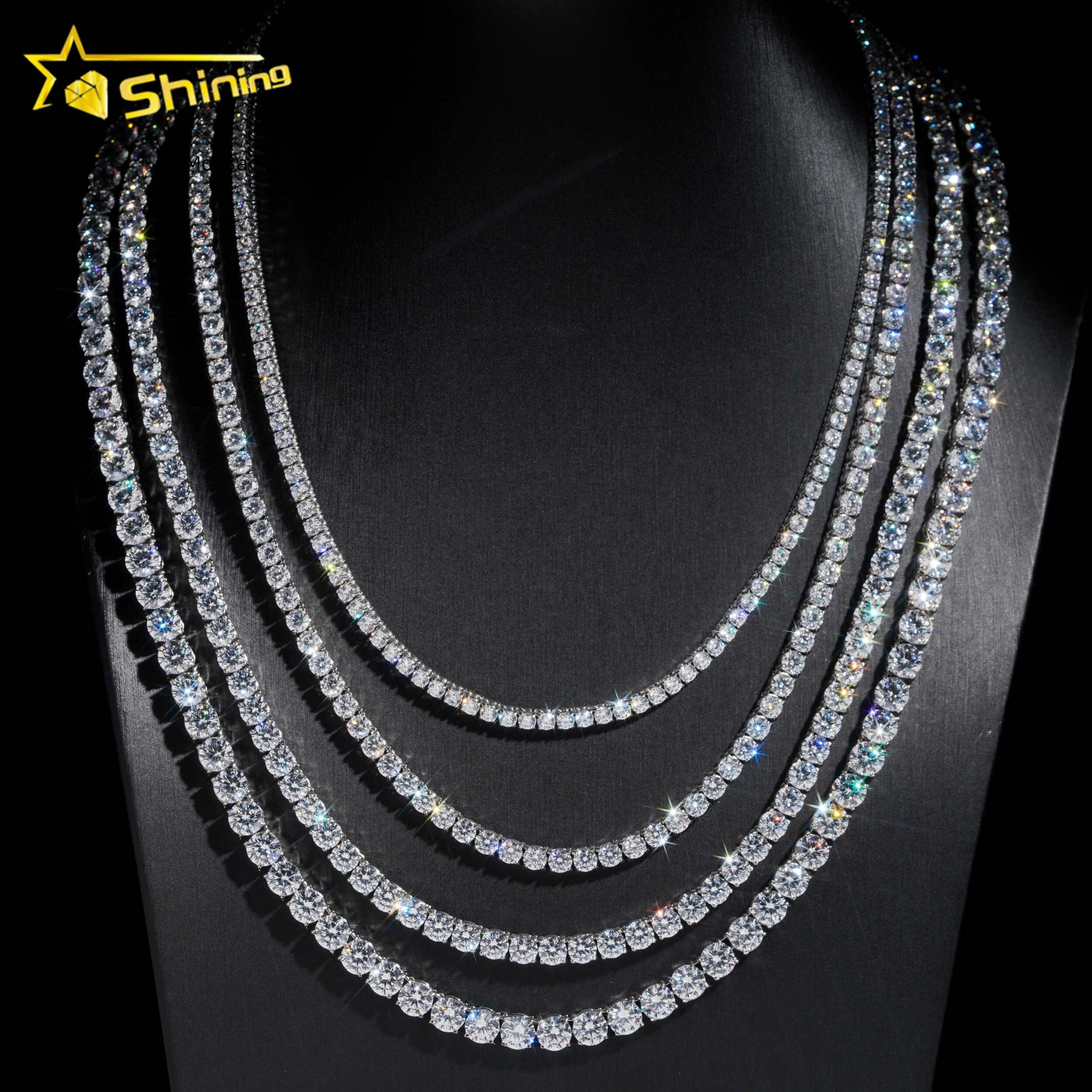 Factory Lowest Prices 3mm 4mm 5mm 6mm Wholesale 316L Stainless Steel Hip Hop Necklace 5A CZ Tennis Chains
