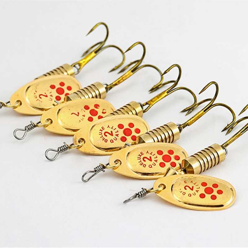 New 10PCS Spinner Spoon Metal Bait with Box Sequins Crankbait Spoon Baits Bass Trout Perch Pike Rotating 63cm 7g W250926