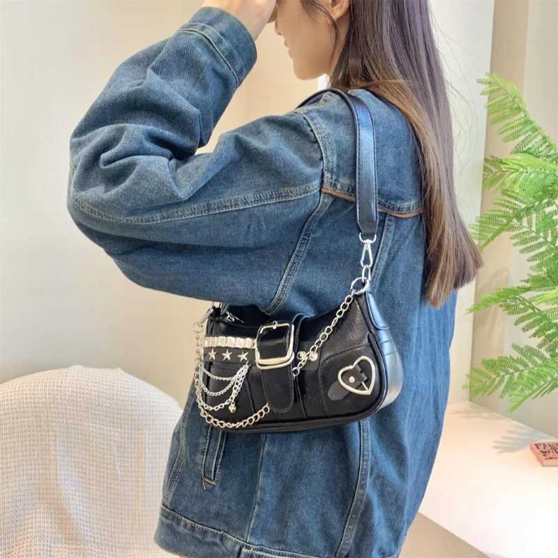 Lightweight PU Leather Shoulder Bag with Chain Strap Casual Underarm Purse For Commuting And Social Gatherings Z250926