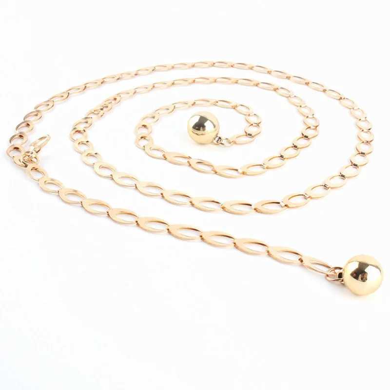 Metal hook adjustment waist chain womens fashion versatile decorative dress personalized chain Korean version waist thin belt L250926