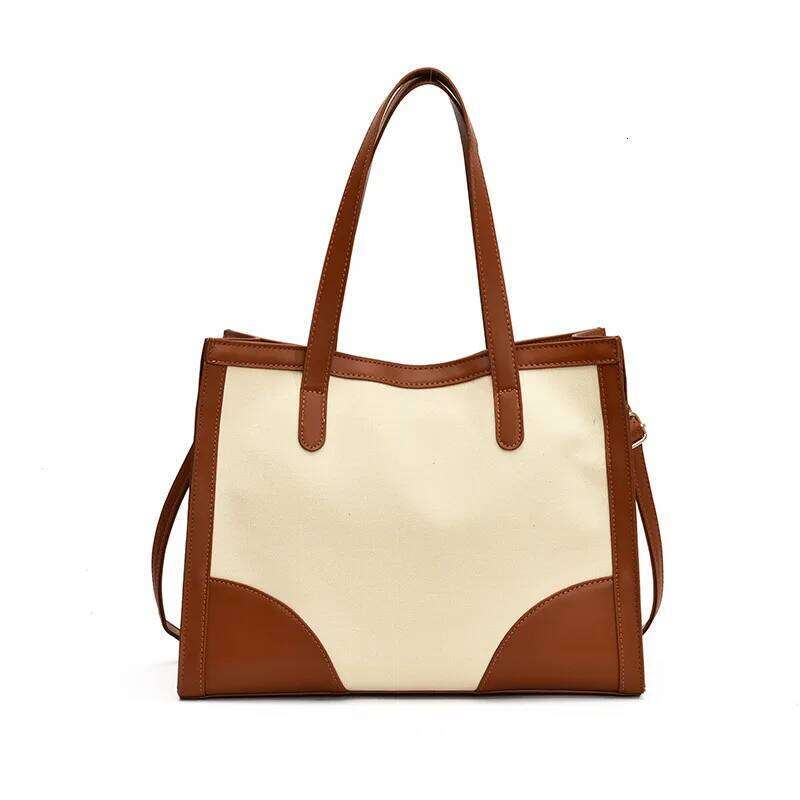 Luxury bag New Autumn and Winter Large capacity Women s Contrasting Color Messenger Casual Commuter Portable Tote Bag