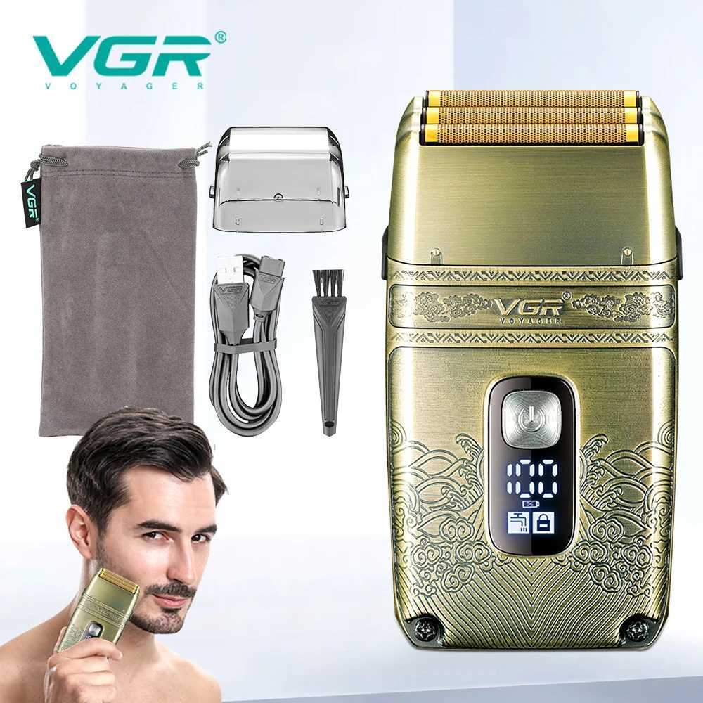 335 Shaver Professional Electric Razor Shaving Machine Waterproof Beard Trimmer Metal Razor Digital Display Shaver for Men R250926