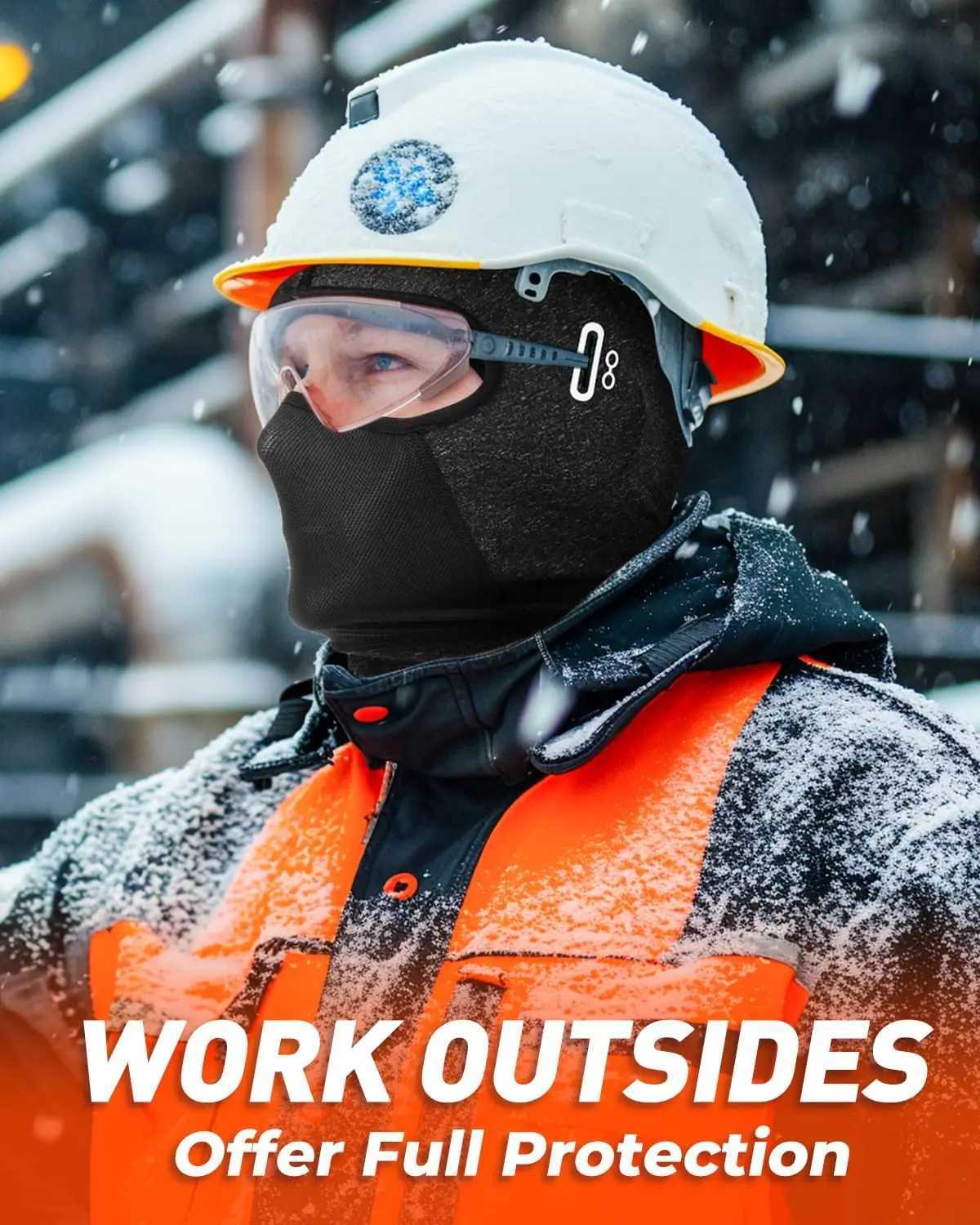 Thermal Balaclava Ski Mask Windproof Fleece Face Cover for Cold Weather Motorcycle Riding Skiing Snowboarding Outdoor Work Z250926