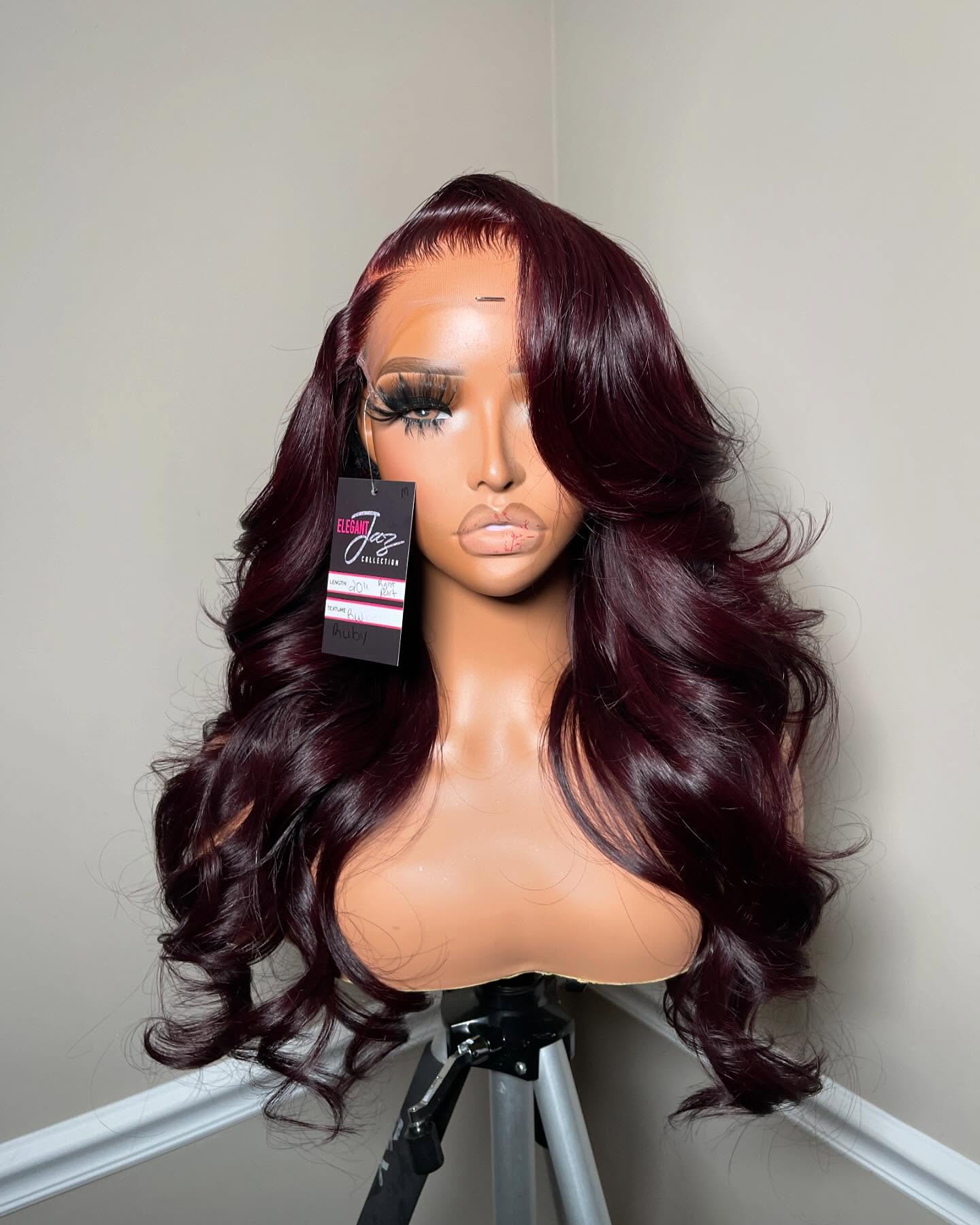 40 Inches 200% Dark Purple Body Wave Human Hair Wigs 13x6 HD Lace Front Wig Brazilian Colored Lace Frontal Wig Ready To Wear For Women