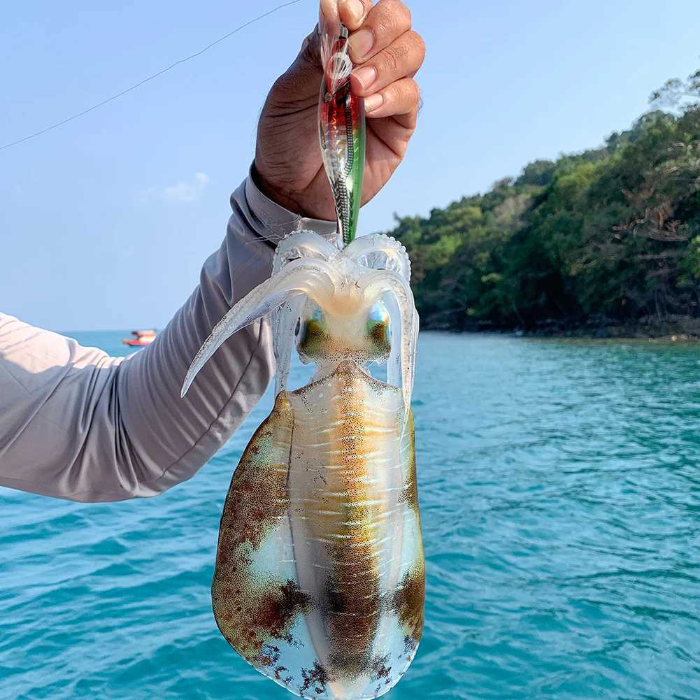 Laser Horizontal Shrimp Squid Hook Webfoot Octopus Egi Artificial Fishing Lure Shrimp Bait Wood Shrimp Bait Sturdy Squid Hook W250926