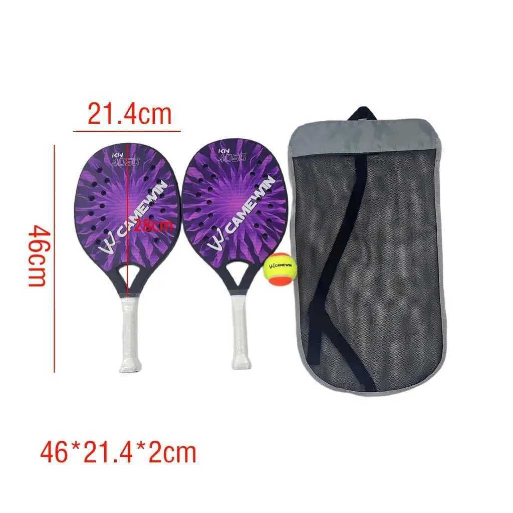 2Pcs Beach Tennis Rackets Portable Beach Tennis Paddles for Yard Playground J250926