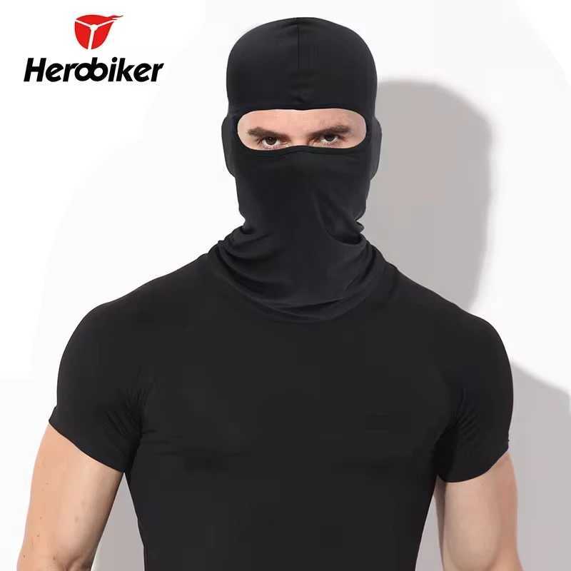 HEROBIKER Motorcycle Mask Thermal Synthetic Silk UltraThin Ski Mask Full Face Hood Helmet Balaclava Mask Motorcycle Riding Z250926