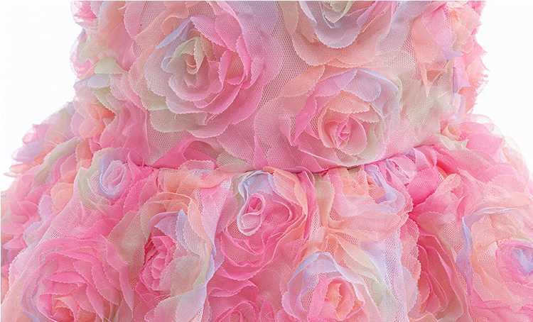 Baby girl Floral Embroidered Girl Dress Sleeveless Fairy Tulle Dress Girls Sleeveless Pearl Princess Pageant Birthday 08Y Z250926