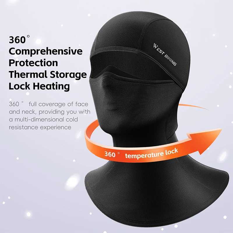 WEST BIKING Winter Motorcycle Mask Thermal Warm Windproof Outdoor Cycling Full Face Mask Breathable Sun Protection Headgear Z250926