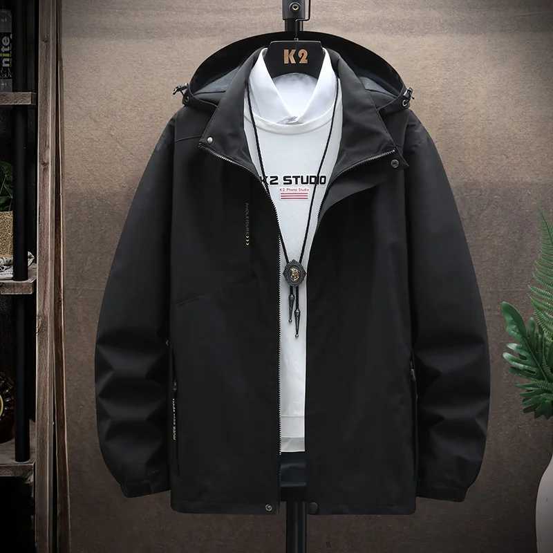 Mens Windbreaker Waterproof Jacket Coat Men Spring Autumn Travel Jacket Male Fashion Outdoor Outerwear Plus Size 6XL 7XL W250926