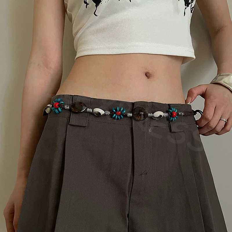 Bohemian Style Woven Waist Rope Ethnic Style Beaded Women Belt Casual Vacation Style Waist Rope Clothing Accessories Gifts L250926