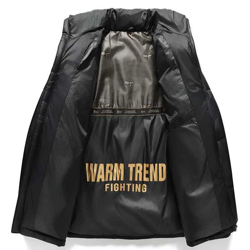 2025 New Winter Jacket Men Thicken Casual Parka Slim Fit Outwear Waterproof Warm Solid Color Outwear Stand Collar Coat W250926