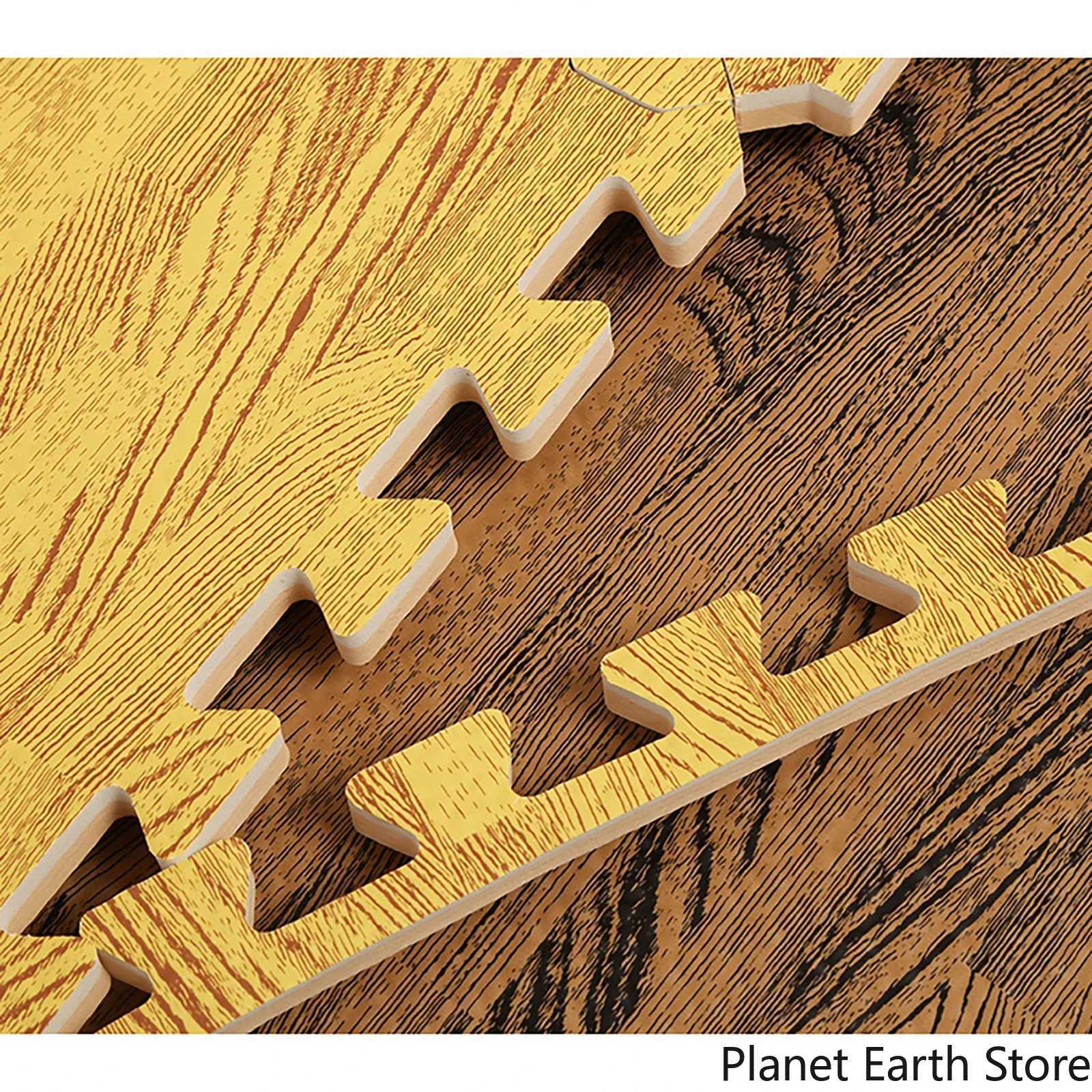 Puzzle Mat Foam Play Mats Rug Baby Game Mat Baby Activity Gym Puzzle Mat Wood Grain Floor Mat Kids Carpet Play Mat 30x30x1CM C250926