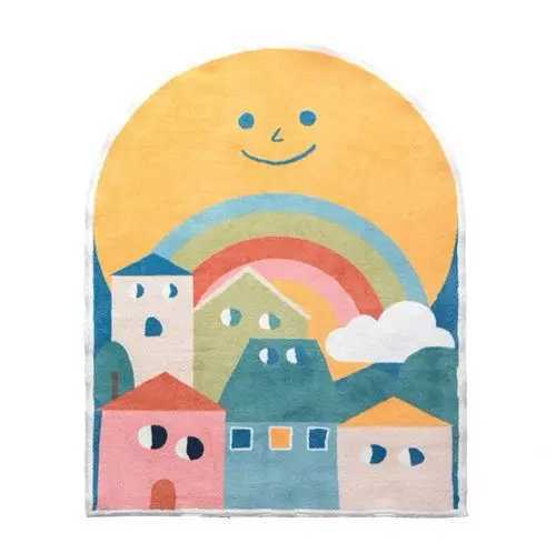 Cartoon Childrens Bedroom Crawl Mat Soft Shaggy Carpet Thickened Area Rug Large Dropproof Cute Living Room Decoration Carpets C250926