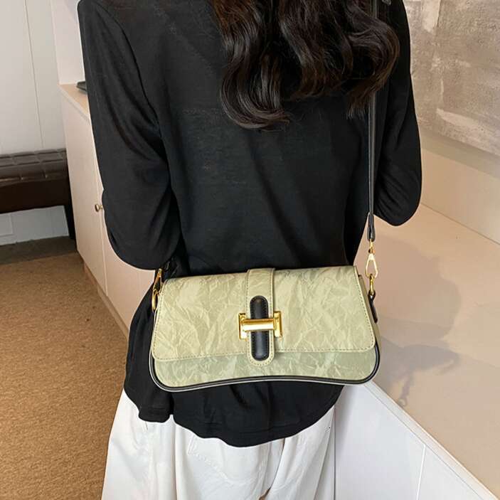 Baguette Women's 2025 New High-Quality Designer Bags Texture Niche Crossbody Single Shoulder Underarm Bag