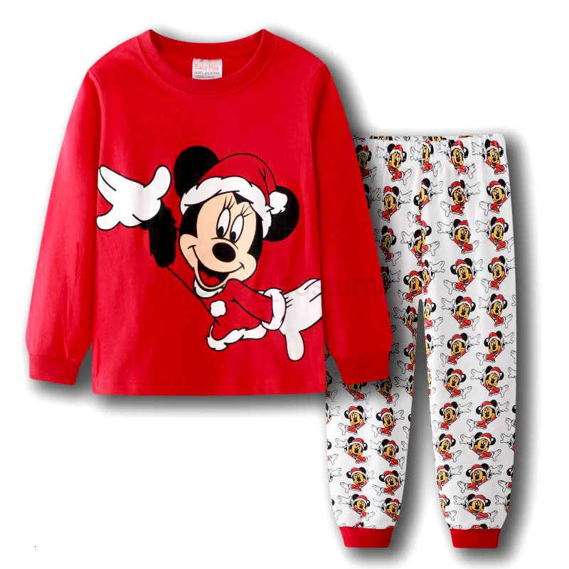 Disney New Boys Long Sleeve Pyjamas Kids Mickey girl Pajamas Baby Cotton Pijama Children Sleepwear Girls Clothing Sets Baby Wears H250926