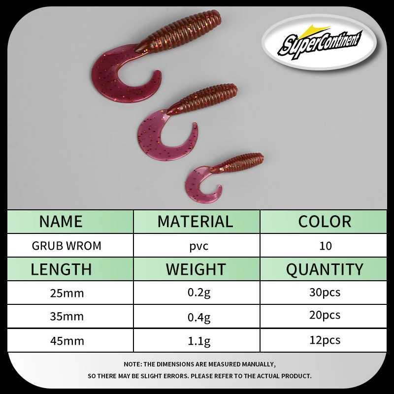 Supercontinent New Soft Bait angry spin 25mm 35mm 45mm Plastic Silicone Worm Moggot Grub Lure sinking lures W250926