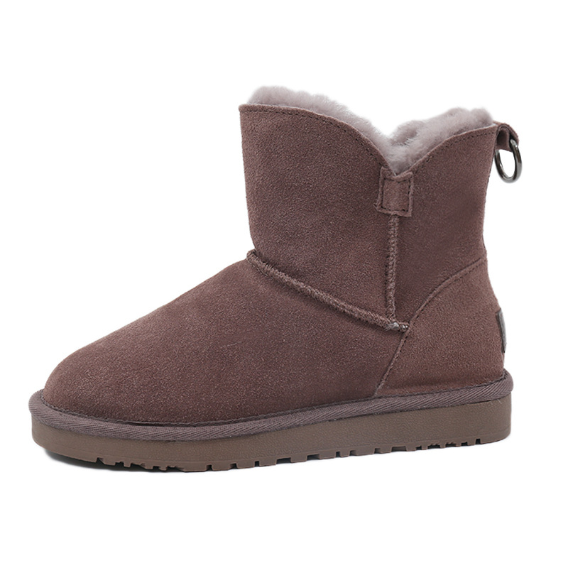 CE designer shoes Free shipping oxhide affordable luxury Winter anti slip snow boots with thick plush cotton shoes Foldable