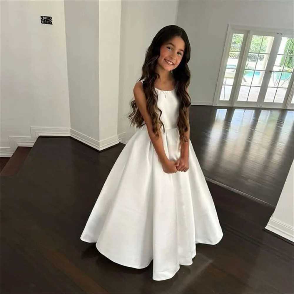 Flower Girl Dress Off Shoulder Princess Dresses for Girls Satin Flower Girl Dresses for Wedding Ball Gown Z250926