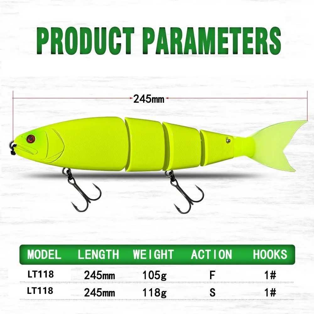 Swimbait Lure Jointed Floating Giant Bait m 245 Floating Lure For Big Bait Bass Catfish Hard Lure GiantBait m245 lure W250926
