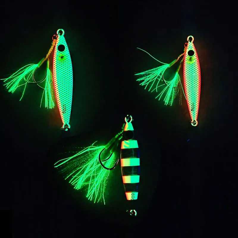 AS Slow JIg Pesca Lure Fishing Glow Jig Slow Falling Angr 40g60g80g100g Metal Hard Bait Sinking Jigging Pesca urre Bait W250926