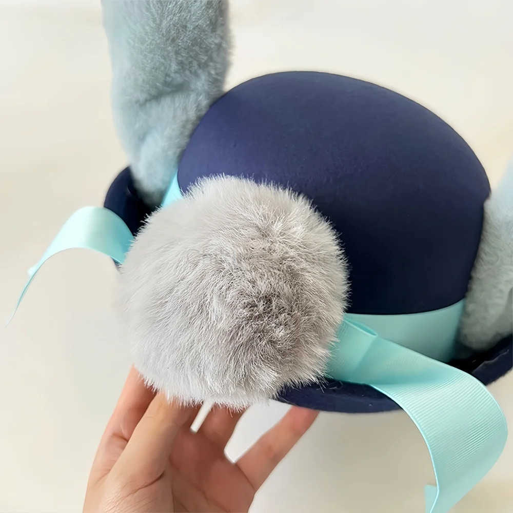 Disney Sheriff Hat With Bendable Bunny Ear Movie Cosplay Costume Accessory Halloween Costume Party Anime Rabbit Police Officer Headwear H250926