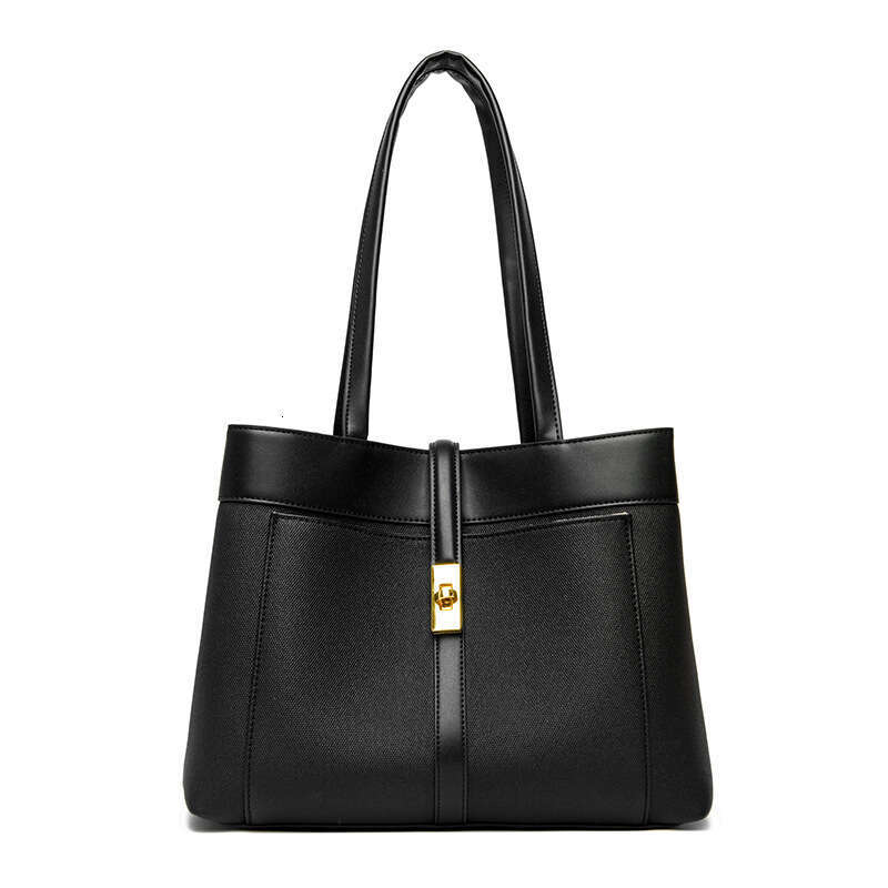 Women's 2025 New High-End Tote Large Capacity Versatile Handbag Color-Block Office Commuter Shoulder Bag