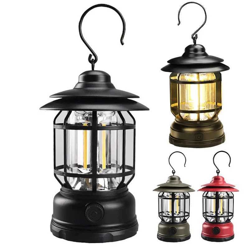 Outdoor Camping Handheld Lamp COB Charging Retro Horse Lantern MultiFunctional Tent Light Home Use Courtyard decorative lights C250925