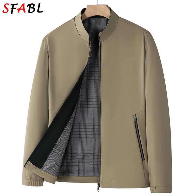 Solid Color Jacket Men Casual Jacket Spring Autumn Mens Jackets Slim Fit Luxury Full Zip Up Coats Male Outerwear Zipper Pockets W250926