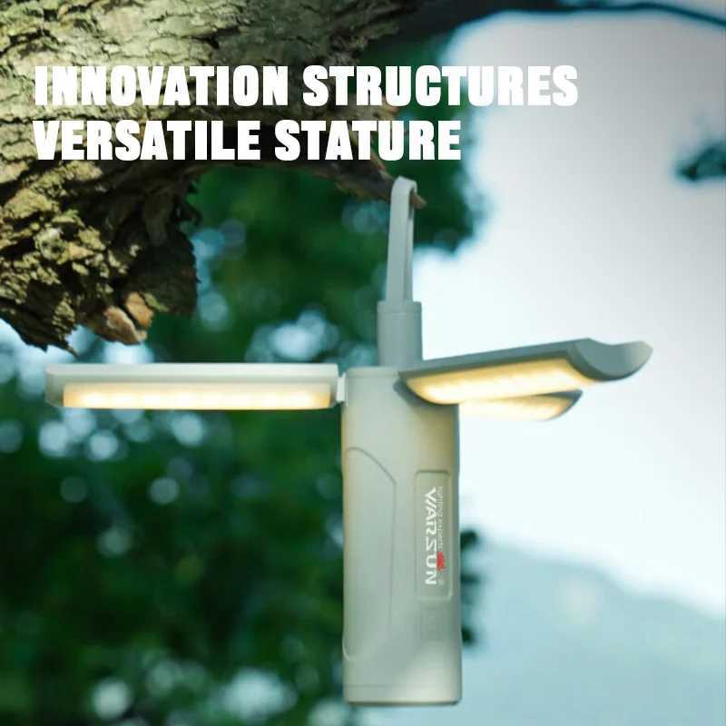 Warsun Foldable USB Rechargeable Tent Camping Light 4000mAh Travel Lanterns Outdoor Emergency Lighting LED Camping Lamp C250925