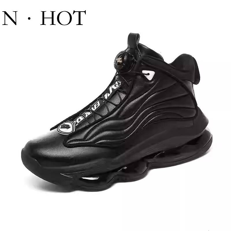 NHOT Designer Luxury Trendy Shoes Breathable Casual Shoes Trendy Sneakers High Top Rotating Buckle Air Cushion Practical Basketball Shoes Youth Fashio