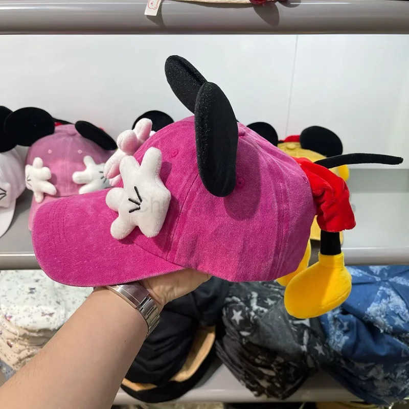 Disney Cute Cartoon Mouse Ears Baseball Cap Girls Outdoor Fashion Duckbill Hat Y2K Hip Hop Sunscreen Sunshade Trendy Caps Women H250926