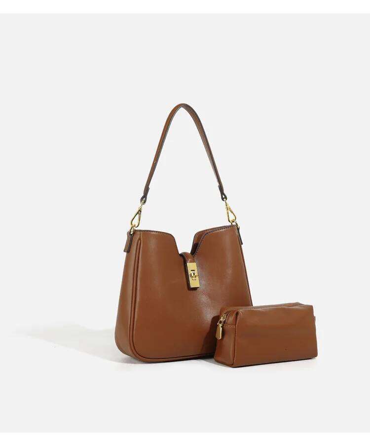Cowhide underarm new design genuine leather vintage commuter one-shoulder crossbody bag fashion ladies handbag