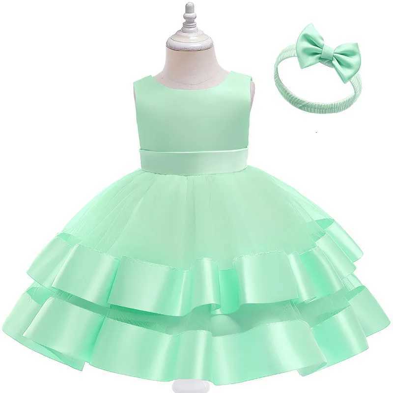 Baby Girls Princess Party Dress Flower Elegant Wedding Children Lace Mesh Tutu Wedding Christmas Birthday Dress Z250926