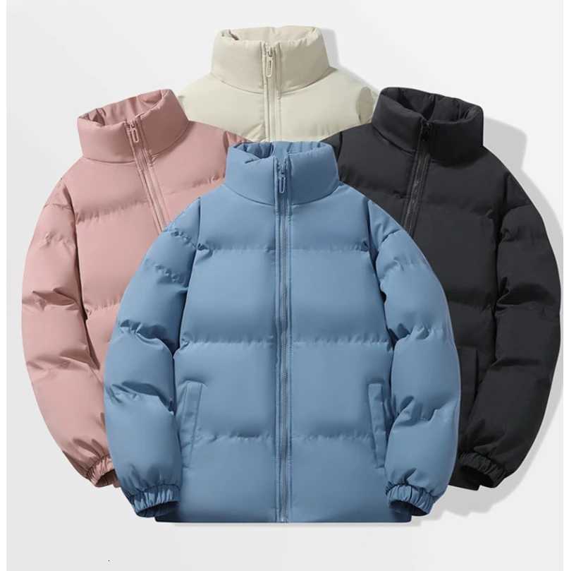 Mens warm cotton stand up collar elastic cuff top suitable for cold weather with thick cotton lining pocket design jacket W250926