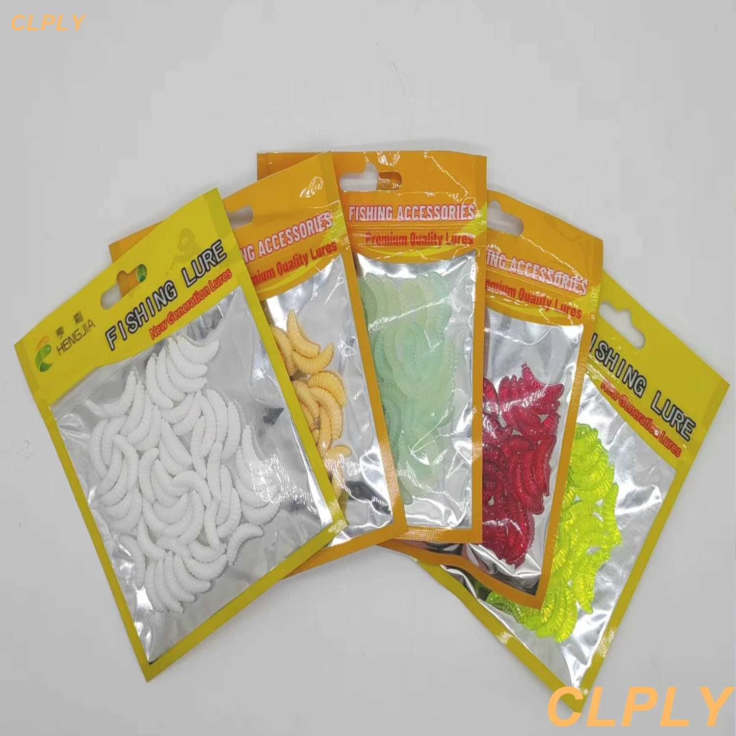 50pcs Lua 2cm Luminous Soft Bait Fake Breadworms Earthworms Red Worms Soft Worms Fake Worms Fishing Bait W250926