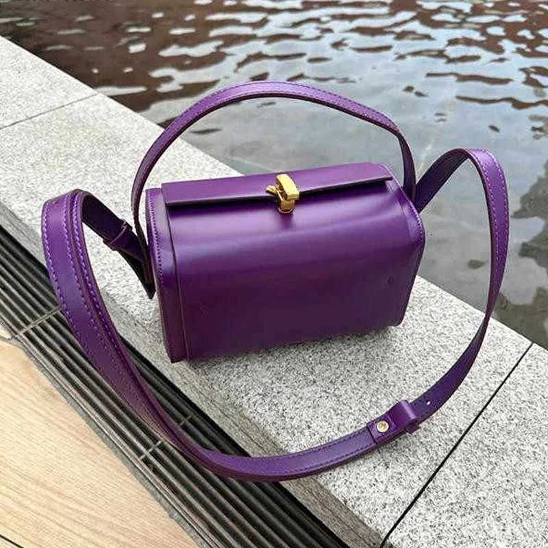 Personalized Purple Box Square Bag 2025 New Fashion Womens One Shoulder Crossbody Bags Temperament Versatile Party Handbags Z250926