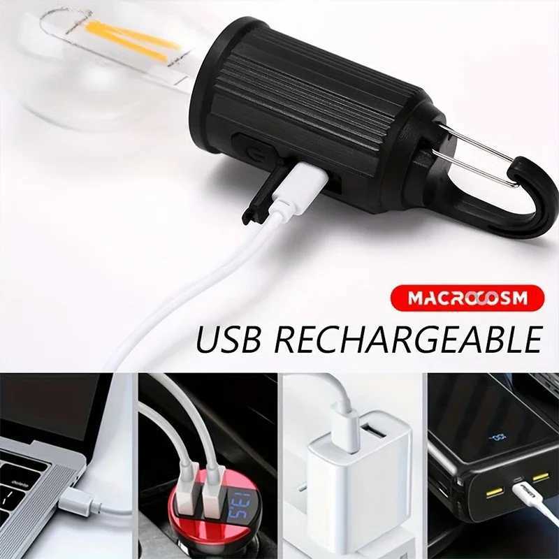 Outdoor USB Rechargeable LED Lamp Bulbs High Brightness Emergency Light Hook Up Camping Fishing Portable Lantern Night Lights C250925