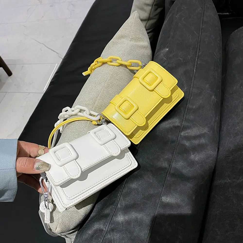 Mini Small Messenger Bags for Women Girl Chain Purse PU Leather Handbag Ladies Girl Crossbody Bags Designer 2024 Summer Yellow Z250926