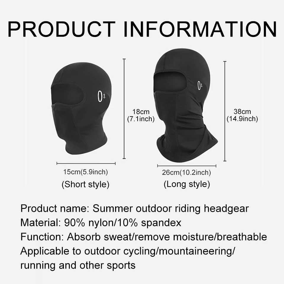 LOOGDEEL Cycling Balaclava Unisex Breathable Ice Silk Motorcycle Riding Sports Face Mask Neck Protect Summer Sunscreen Headwear Z250926